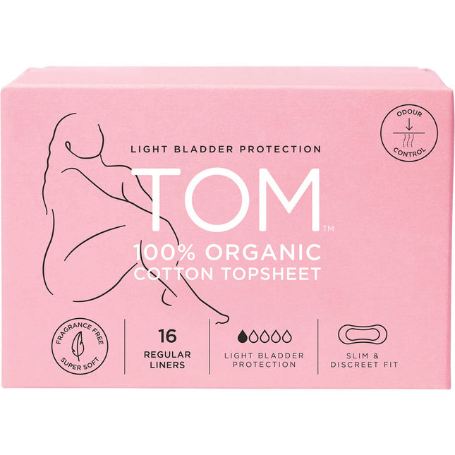 TOM ORGANIC Maxi Pads Regular, 14 Pack 4x16pk | Personal Wipe