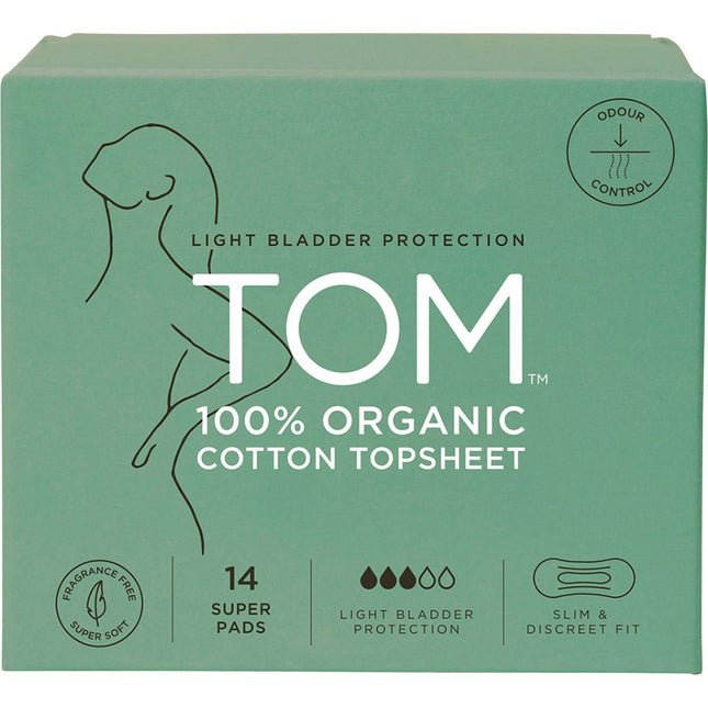 TOM ORGANIC Pads Light Bladder Protection Super 4x14pk | Oral Care