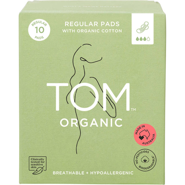 TOM ORGANIC Pads Regular 6x10pk | Oral Care