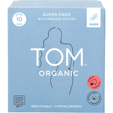 TOM ORGANIC Pads Super 6x10pk | Probiotic Supplement