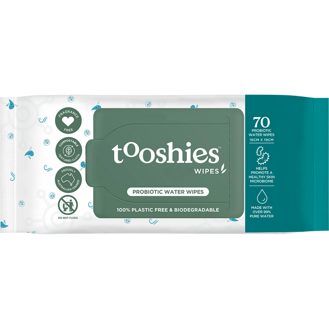 Tooshies Probiotic Water Wipes 70pk
