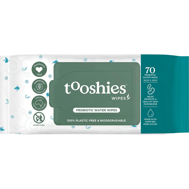 TOOSHIES Probiotic Water Wipes 70pk | Grains & Pasta