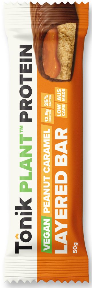 TONIK NUTRITION PLANT PROTEIN PEANUT CARAMEL 50G X 12