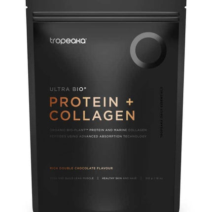 TROPEAKA PROTEIN + COLLAGEN DOUBLE CHOC POWDER G/F 510G