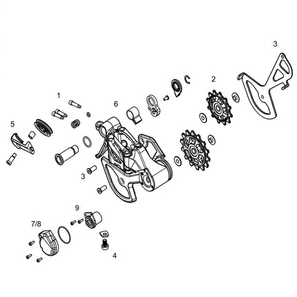 TRP B-plate & mounting bolt replcement kits, for RD-M9050/M9070