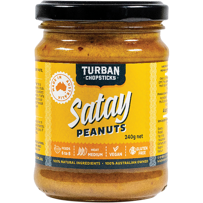 Turban Chopsticks Satay Peanut Curry Paste 240g