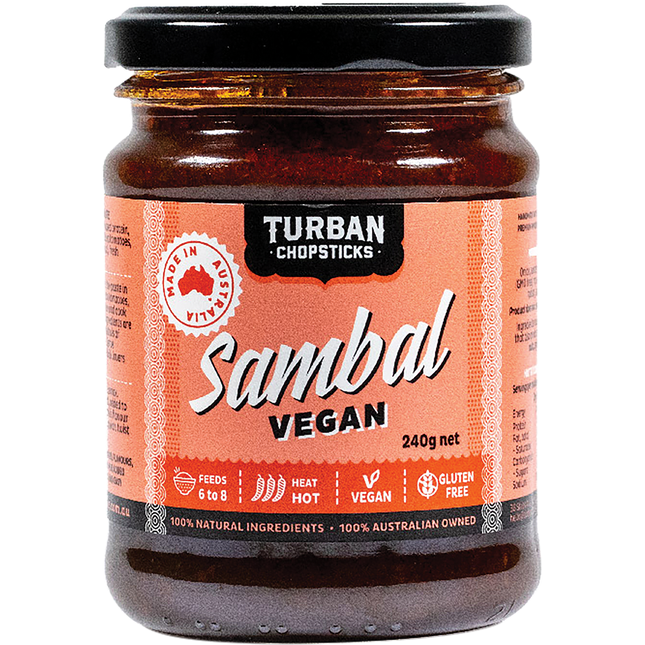 Turban Chopsticks Curry Paste Sambal Vegan 240g