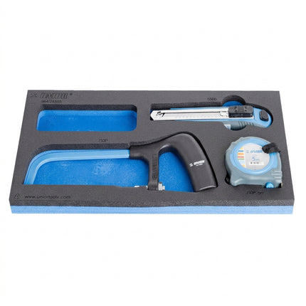 Unior - Set of universal knife, saw and measuring tape in SOS tool tray 621079 ,