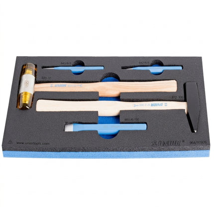 Unior Set of hammers and punches in SOS tool tray 621064 ,