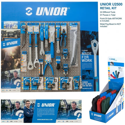 Unior RETAIL PACK of best selling 24 different tools (56 tools in total + 27 sets tyre levers) at , 629098