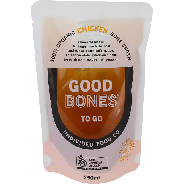 Undivided Food Co Good Bones Organic Chicken Bone Broth 8 x 250ml