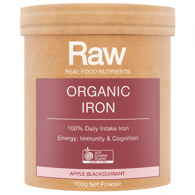 Amazonia Raw Organic Iron Apple Blackcurrant 100g