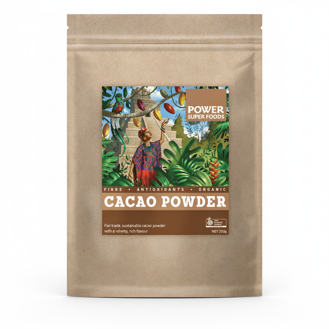 Power Super Foods Certified Organic Cacao Powder 250g