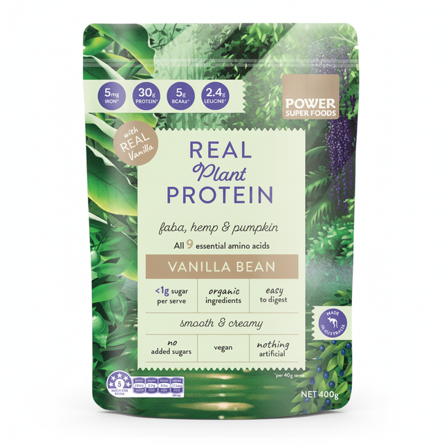 Power Super Foods Real Plant Protein Vanilla Bean 400g