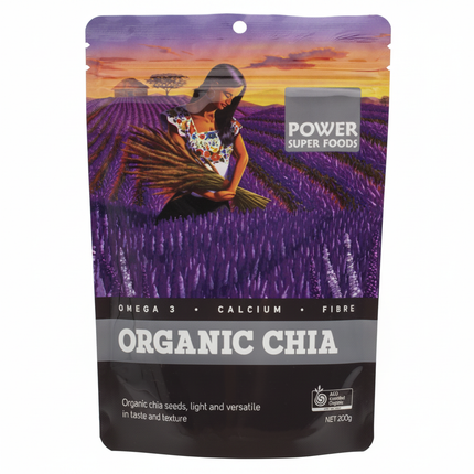 Power Super Foods Certified Organic Chia Seeds 200g