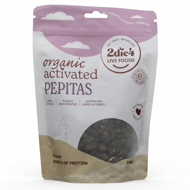 2die4 Live Foods Organic Activated Pepitas 250g