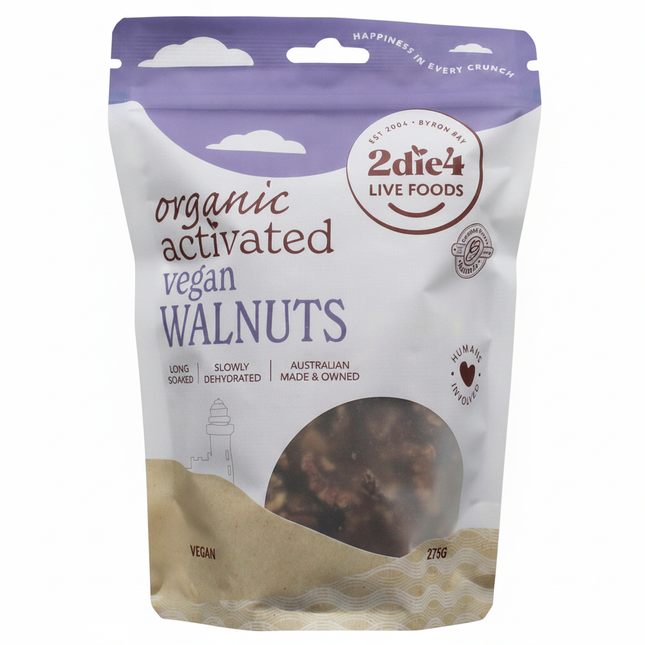 2die4 Live Foods Activated Walnuts Vegan 275g