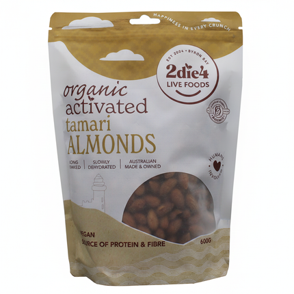 2die4 Live Foods Organic Activated Tamari Almonds 600g
