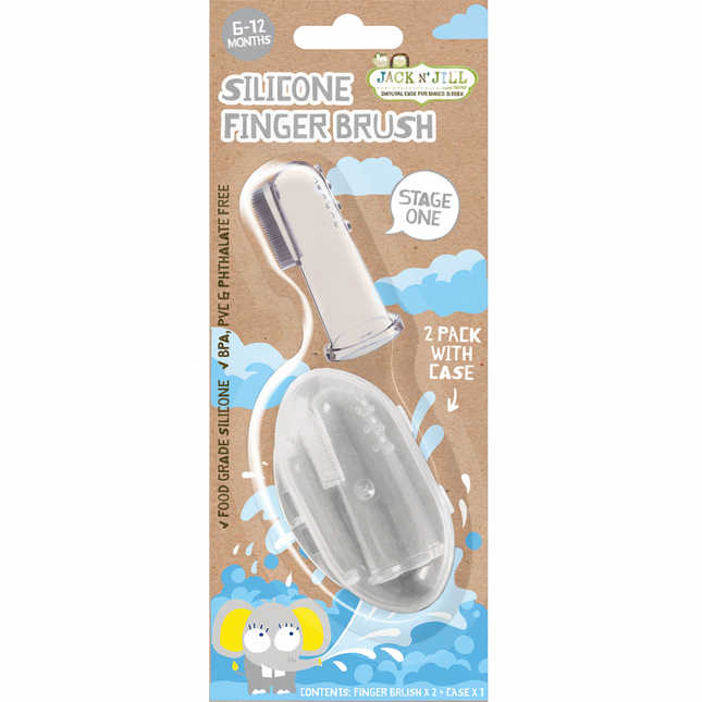 Jack N' Jill Silicone Fingerbrush 8x2pk