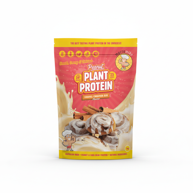 MACRO MIKE Peanut Plant Protein Caramel Cinnamon Bun 1kg