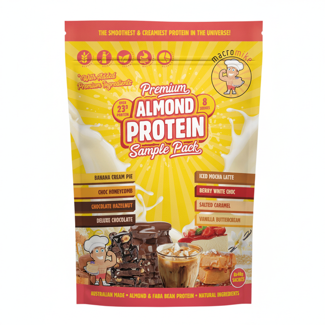MACRO MIKE Almond Protein Sample Pack 8x40g