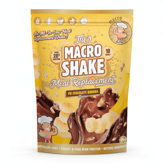 MACRO MIKE Macro Shake Meal Replacement PB Chocolate Banana 560g
