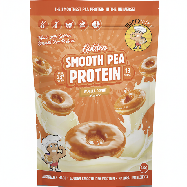 MACRO MIKE Golden Smooth Pea Protein Vanilla Donut 455g