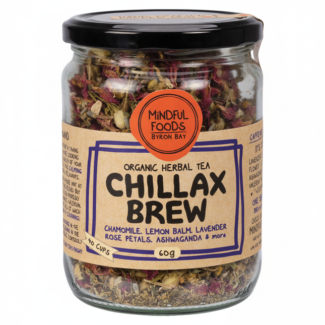Mindful Foods Chillax Brew Organic Herbal Tea 60g