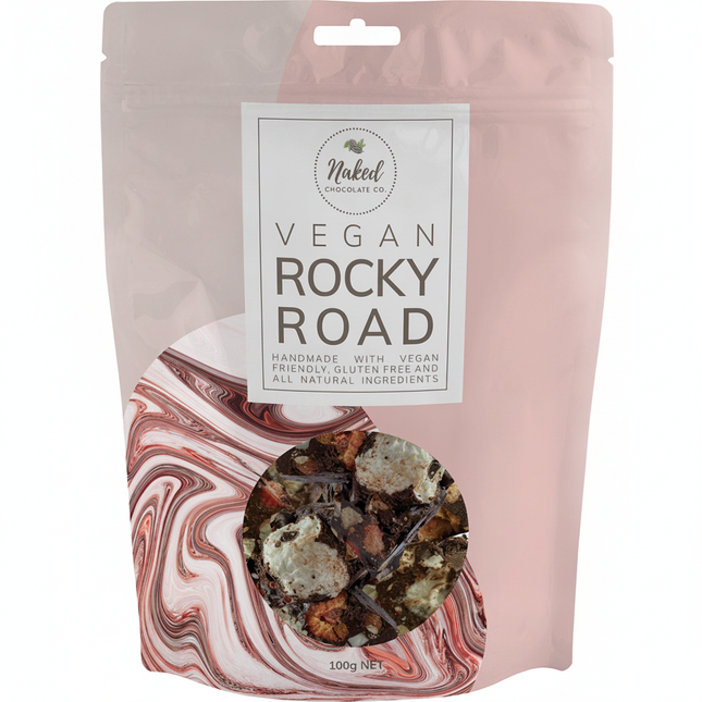 Naked Chocolate Co Vegan Rocky Road Dark Chocolate 100g