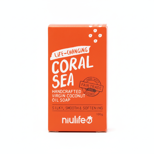 Niulife Coconut Oil Soap Coral Sea 100g
