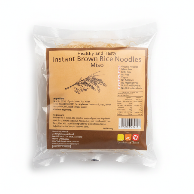 Nutritionist Choice Instant Brown Rice Noodles Miso 60g