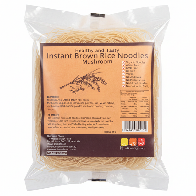Nutritionist Choice Instant Brown Rice Noodles Mushroom 60g