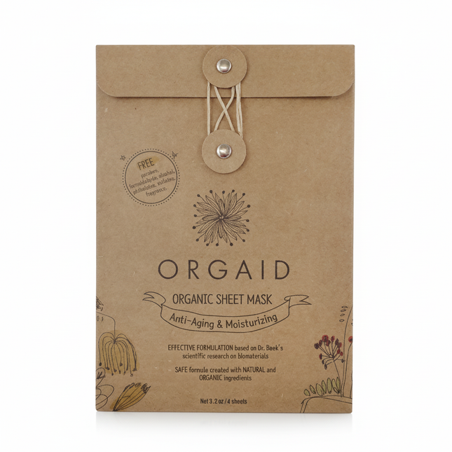 Orgaid Organic Sheet Mask Anti-Aging & Moisturizing 4 x 24ml