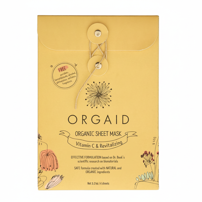 Orgaid Organic Sheet Mask Vitamin C & Revitalizing 4x24ml