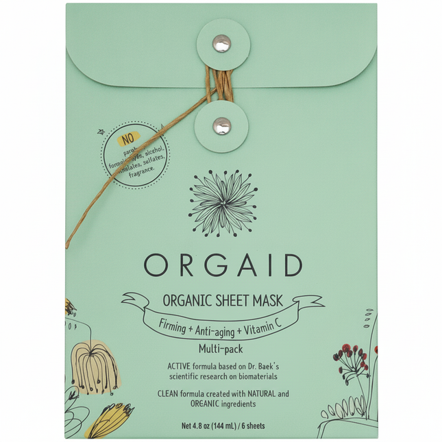 Orgaid Organic Sheet Mask Firming Anti-Aging Vitamin C 6 x 24ml