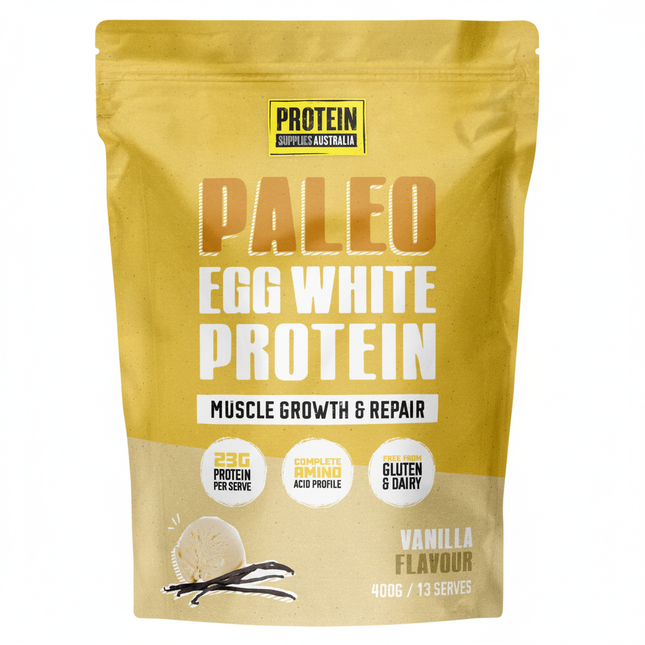 Protein Supplies Australia Paleo Egg White Protein Vanilla 400g