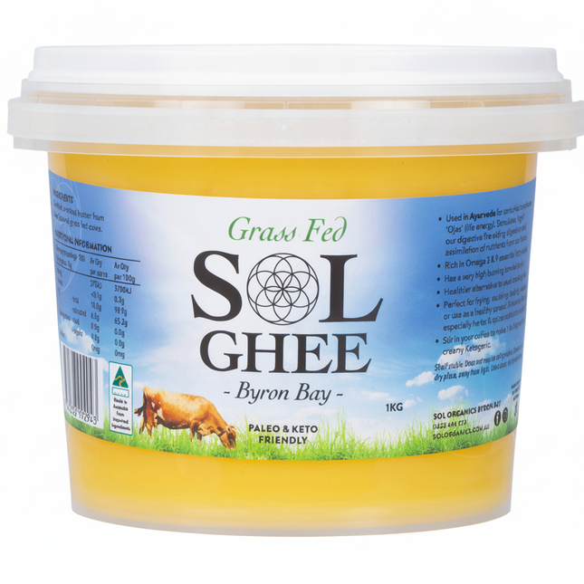 Sol Organics Grass Fed Ghee 1kg