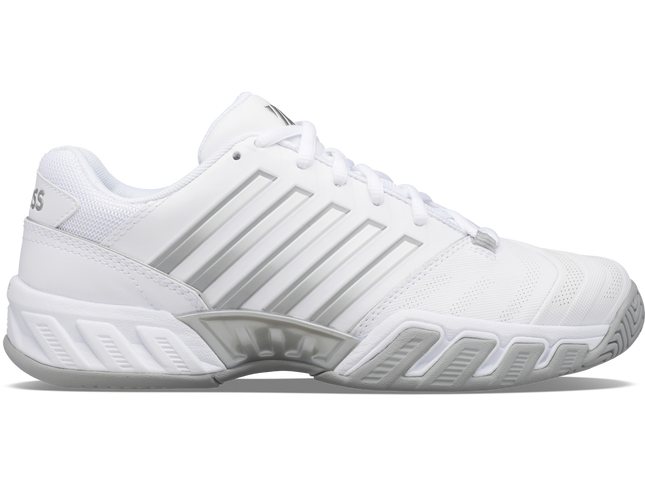 K-Swiss Womens Bigshot 4 AC Tennis Shoes - White/Silver - US 9.5