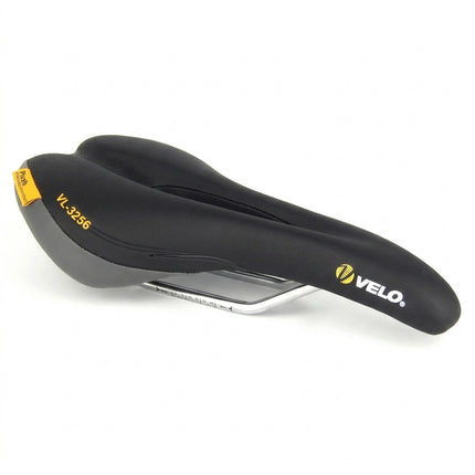 SADDLE Velo Plush, 278mm x 150mm, Inclined Sports saddle, Style & Comfort w/ Cut out, for fast riding, Weight: 298g