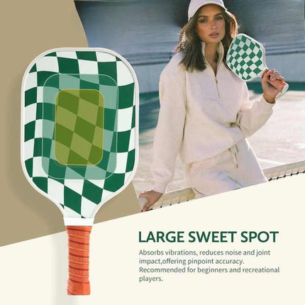 Set 2 White And Green T700 Carbon Fiber Pickleball Paddle Set - 2 Paddles, 4 Balls, and Portable Carry Bag for Adults and Students