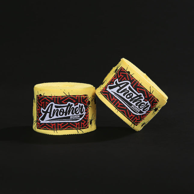 Yellow Spider Pro Grade 5m Boxing Hand Wraps - Printed Elastic Bandages for Training & Combat Sports (1 Pair)