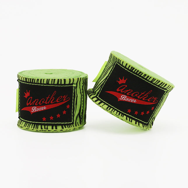 Green Zebra Pro Grade 5m Boxing Hand Wraps - Printed Elastic Bandages for Training & Combat Sports (1 Pair)