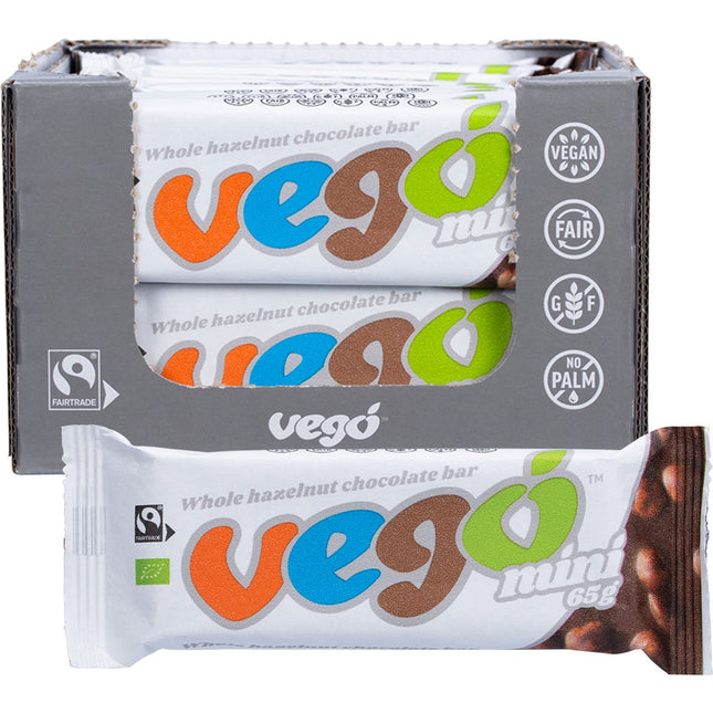 VEGO Whole Hazelnut Chocolate Bar 20x65g