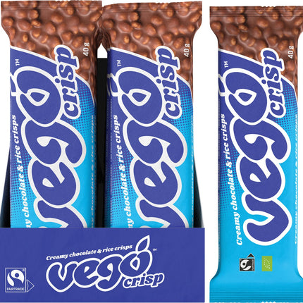 Vego - Crisp Chocolate Bar Creamy Chocolate & Rice Crisps - 20x40g