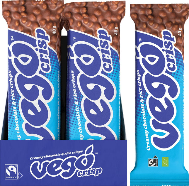 Vego - Crisp Chocolate Bar Creamy Chocolate & Rice Crisps - 20x40g