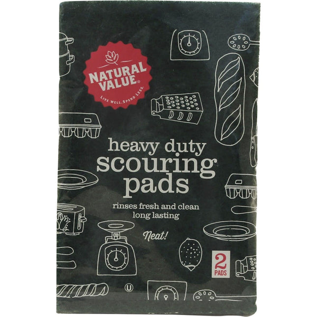 Natural Value - Heavy Duty Scouring Pads - 2pk