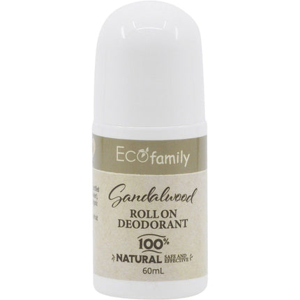 Vrindavan - Roll-On Deodorant Eco Family Sandalwood Aluminium Free - 60ml