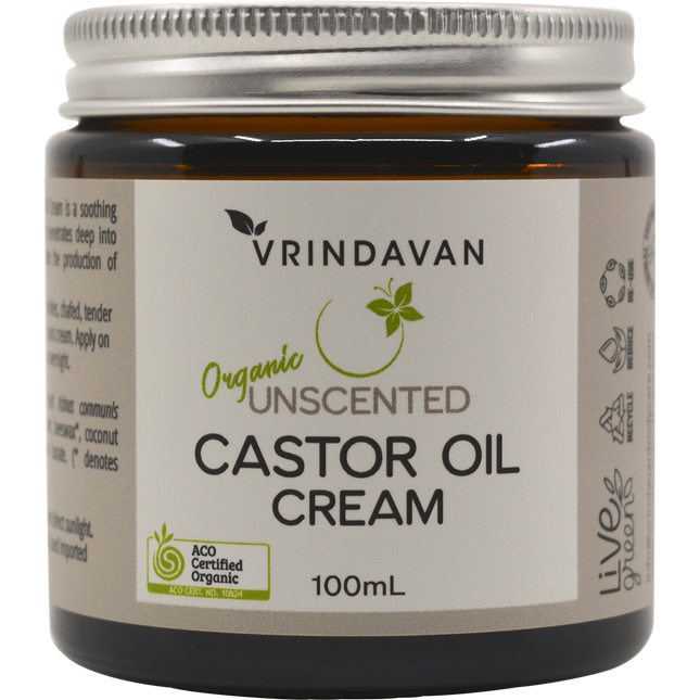 Vrindavan Castor Oil Cream Unscented 100ml