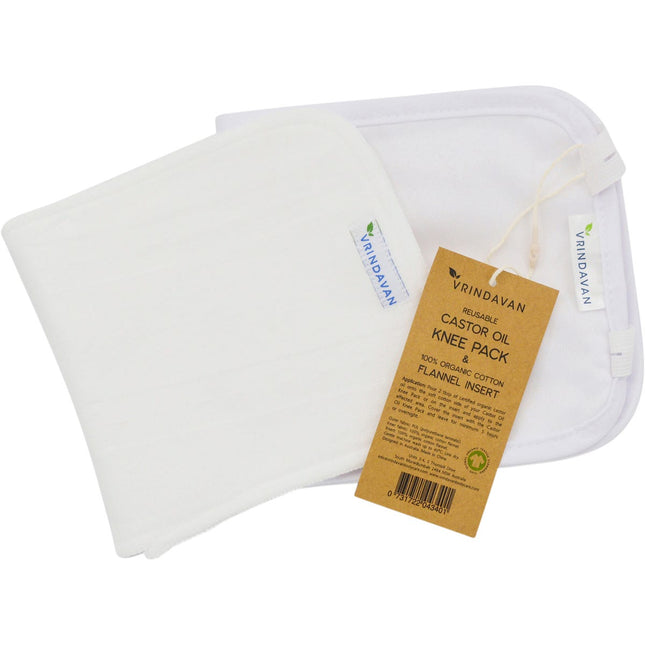 Vrindavan - Castor Oil Knee/Elbow Pack White -