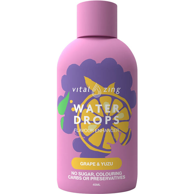 VITAL ZING Water Drops Grape & Yuzu 45ml | Juice